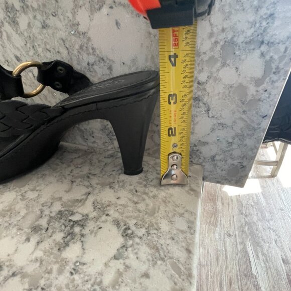 COACH PHEBE PLATFORM SANDALS BLACK 7 PREOWNED - Picture 9 of 9